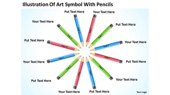 Illustration Of Art Symbol With Pencils Ppt 1 Business Financial Plan PowerPoint Slides