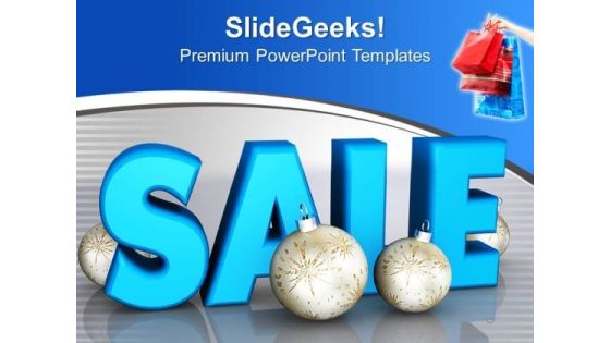 Illustration Of Christmas Discount Sale PowerPoint Templates Ppt Backgrounds For Slides 1212