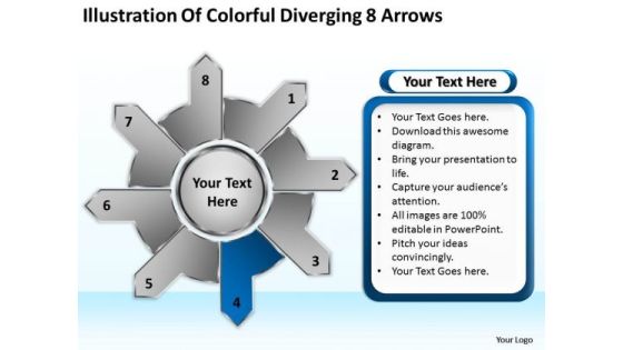 Illustration Of Colorful Diverging 8 Arrows Chart Circular Flow Process PowerPoint Slides Illustration Of Colorful Diverging 8 Arrows Chart Circular Flow Process PowerPoint Slides
