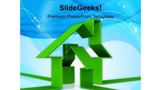 Illustration Of Green House PowerPoint Templates Ppt Backgrounds For Slides 1212
