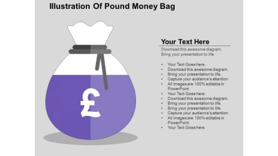 Illustration Of Pound Money Bag PowerPoint Templates Illustration Of Pound Money Bag PowerPoint Templates