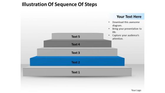Illustration Of Sequence Steps Ppt Writing Business Plan Template PowerPoint Slides
