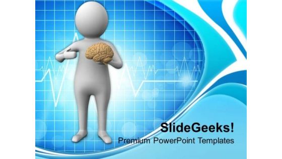 Image Of A Man With Human Brain PowerPoint Templates Ppt Backgrounds For Slides 0713 Image Of A Man With Human Brain PowerPoint Templates Ppt Backgrounds For Slides 0713