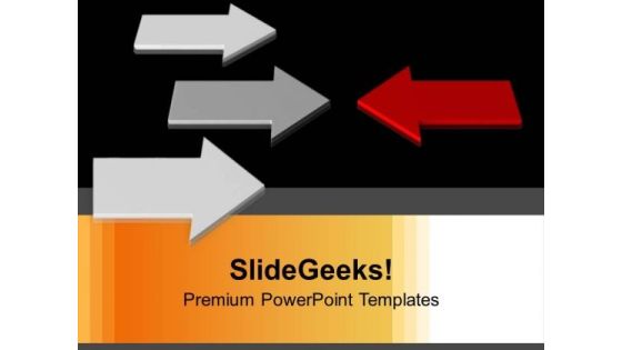 Image Of Arrows Opposition Concept PowerPoint Templates Ppt Backgrounds For Slides 0213
