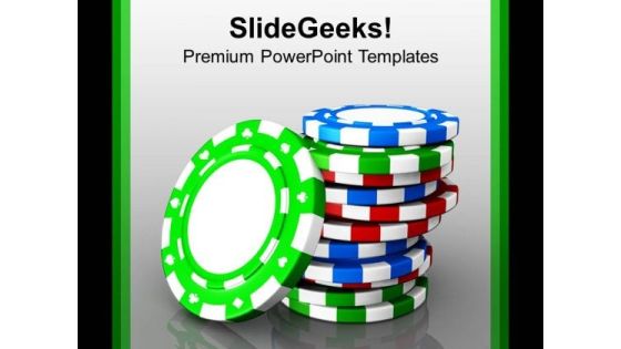 Image Of Casino Gambling Chips PowerPoint Templates Ppt Backgrounds For Slides 0213