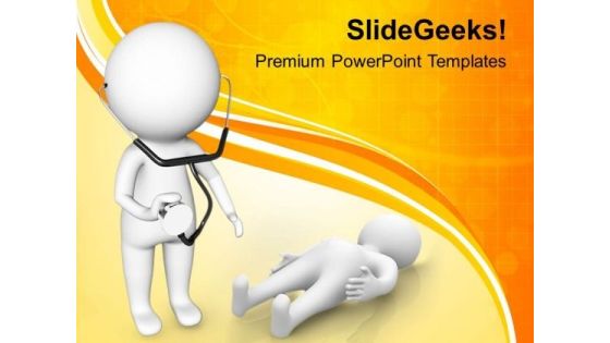 Image Of Doctor With Stethoscope PowerPoint Templates Ppt Backgrounds For Slides 0813