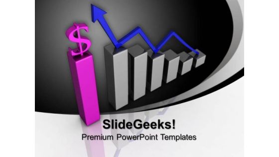 Increase In Dollar Graph Finance PowerPoint Templates And PowerPoint Themes 0912