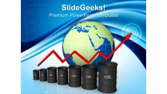 Increasing Oil Prices Graph PowerPoint Templates And PowerPoint Themes 0912