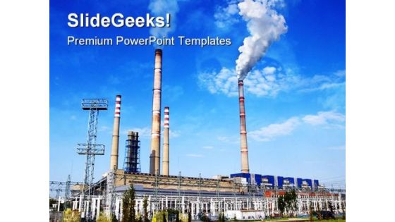 Industrial Pollution Enviornment PowerPoint Template 0810 Industrial Pollution Enviornment PowerPoint Template 0810