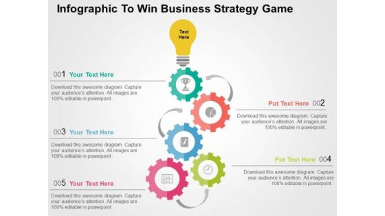 Infographic To Win Business Strategy Game PowerPoint Template