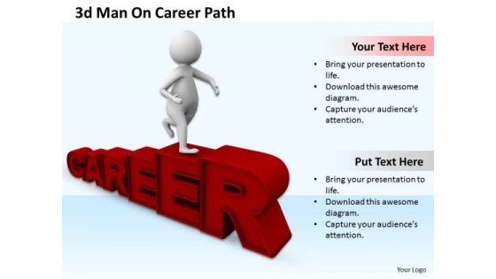 Innovative Marketing Concepts 3d Man Career Path Adaptable Business
