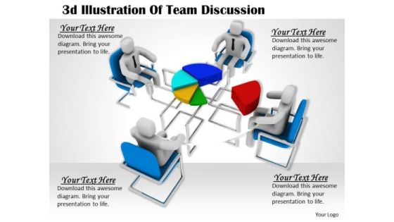 International Marketing Concepts 3d Illustration Of Team Discussion Business Statement