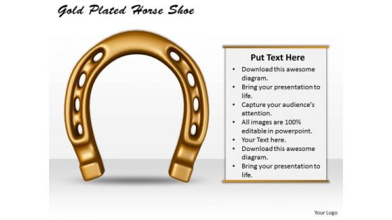 International Marketing Concepts Gold Plated Horse Shoe Business Image International Marketing Concepts Gold Plated Horse Shoe Business Image