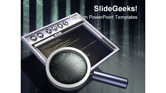 Internet Browser And Magnifying Global PowerPoint Templates And PowerPoint Backgrounds 0311 Internet Browser And Magnifying Global PowerPoint Templates And PowerPoint Backgrounds 0311