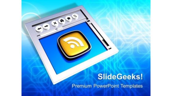 Internet Browser And Rss Symbol Business PowerPoint Templates And PowerPoint Themes 1112 Internet Browser And Rss Symbol Business PowerPoint Templates And PowerPoint Themes 1112