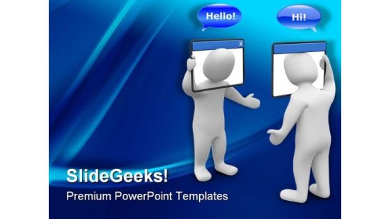 Internet Chat Concept Business PowerPoint Templates And PowerPoint Backgrounds 0111 Internet Chat Concept Business PowerPoint Templates And PowerPoint Backgrounds 0111