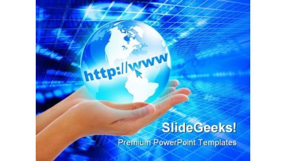 Internet Concept Globe PowerPoint Template 0910 Internet Concept Globe PowerPoint Template 0910