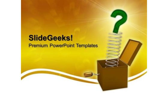 Jack In The Box Question Mark Business PowerPoint Templates And PowerPoint Themes 0812