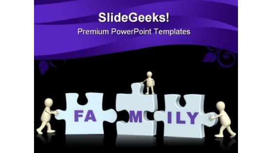 Joining Puzzle Family PowerPoint Themes And PowerPoint Slides 0511 Joining Puzzle Family PowerPoint Themes And PowerPoint Slides 0511