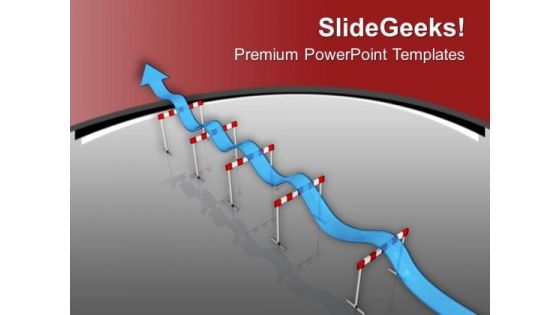 Jump All Hurdles For Success PowerPoint Templates Ppt Backgrounds For Slides 0613