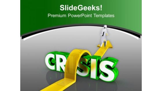 Jump The Crisis For Success PowerPoint Templates Ppt Backgrounds For Slides 0513
