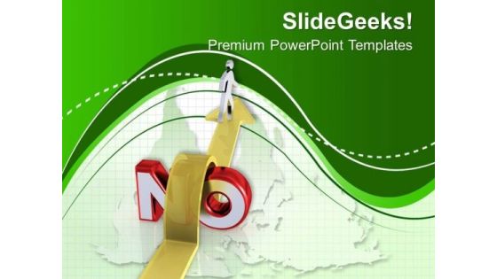 Jump The Negative Barrier In Life PowerPoint Templates Ppt Backgrounds For Slides 0613