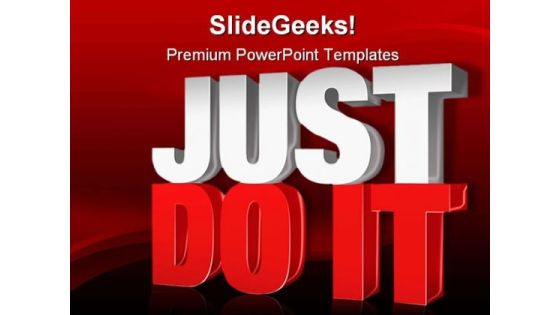 Just Do It People PowerPoint Template 0910 Just Do It People PowerPoint Template 0910
