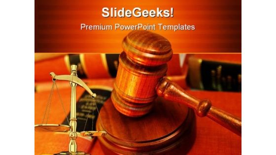 Justice Law PowerPoint Template 0610 Justice Law PowerPoint Template 0610