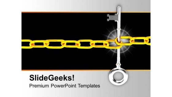Key Locked With Chain Security PowerPoint Templates Ppt Backgrounds For Slides 0113 Key Locked With Chain Security PowerPoint Templates Ppt Backgrounds For Slides 0113