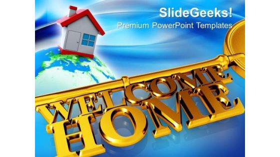 Key With Welcome Home Real Estate PowerPoint Templates And PowerPoint Themes 0812 Key With Welcome Home Real Estate PowerPoint Templates And PowerPoint Themes 0812