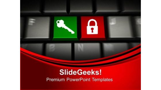 Keyboard Symbol With Key Security PowerPoint Templates And PowerPoint Themes 0912 Keyboard Symbol With Key Security PowerPoint Templates And PowerPoint Themes 0912