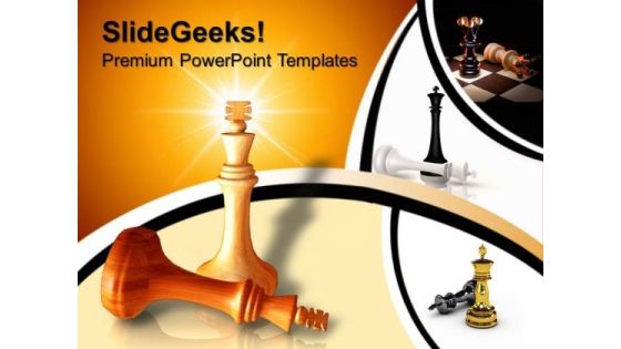 King Defeats King Chess Success PowerPoint Templates And PowerPoint Themes 0612