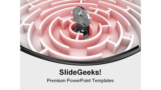 Labyrinth With Key Security PowerPoint Backgrounds And Templates 1210 Labyrinth With Key Security PowerPoint Backgrounds And Templates 1210