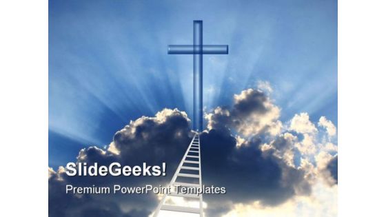 Ladder To God Religion PowerPoint Template 0610