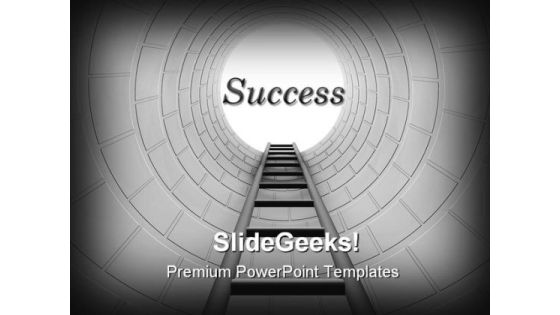 Ladder To Success Future PowerPoint Template 1110