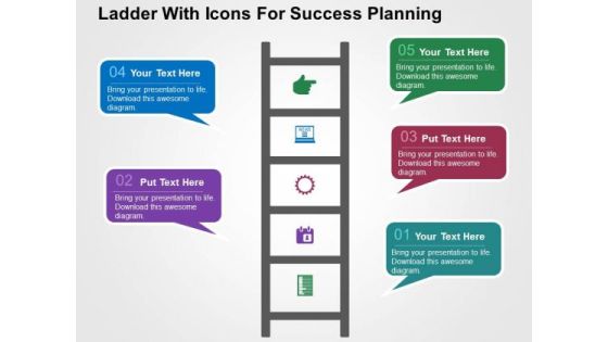 Ladder With Icons For Success Planning PowerPoint Templates Ladder With Icons For Success Planning PowerPoint Templates