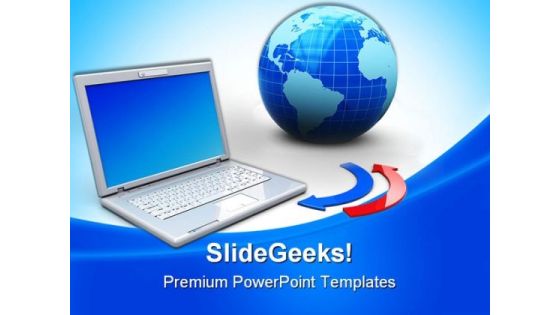 Laptop And Global Internet PowerPoint Templates And PowerPoint Backgrounds 0111 Laptop And Global Internet PowerPoint Templates And PowerPoint Backgrounds 0111