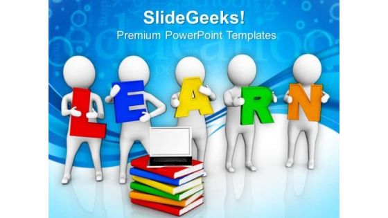 Laptop On Books E Learning Concept PowerPoint Templates Ppt Backgrounds For Slides 0713 Laptop On Books E Learning Concept PowerPoint Templates Ppt Backgrounds For Slides 0713