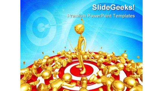 Last Man Standing On Target Business PowerPoint Templates And PowerPoint Backgrounds 0511