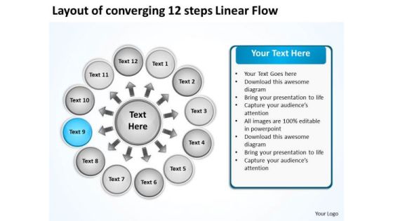 Layout Of Converging 12 Steps Linear Flow Circular Process PowerPoint Templates Layout Of Converging 12 Steps Linear Flow Circular Process PowerPoint Templates