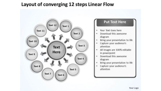Layout Of Converging 12 Steps Linear Flow Ppt Cycle Diagram PowerPoint Slides Layout Of Converging 12 Steps Linear Flow Ppt Cycle Diagram PowerPoint Slides
