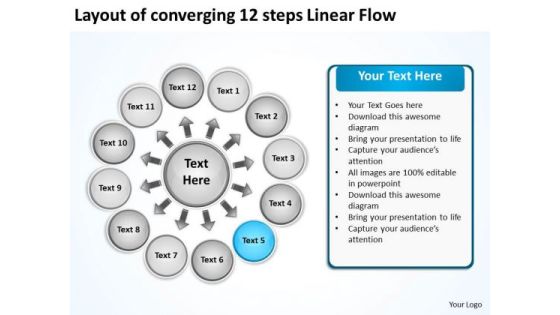 Layout Of Converging 12 Steps Linear Flow Processs And PowerPoint Templates Layout Of Converging 12 Steps Linear Flow Processs And PowerPoint Templates