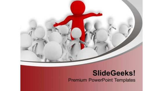 Leader Gives Strength To His Team PowerPoint Templates Ppt Backgrounds For Slides 0713 Leader Gives Strength To His Team PowerPoint Templates Ppt Backgrounds For Slides 0713