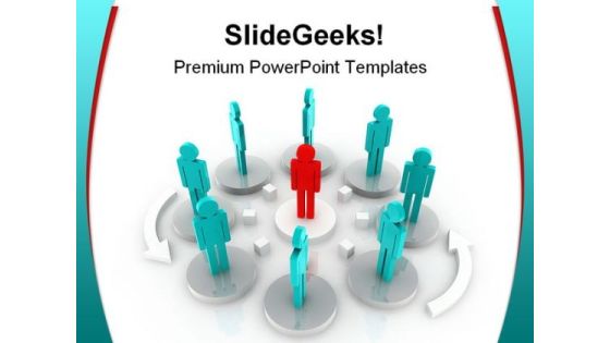 Leader In Organization Business PowerPoint Template 1110 Leader In Organization Business PowerPoint Template 1110