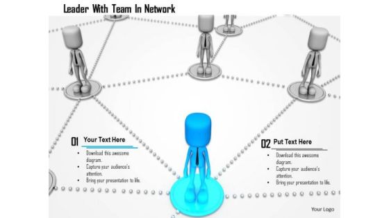 Leader With Team In Network PowerPoint Templates Leader With Team In Network PowerPoint Templates