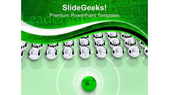 Leadership Concept With Silver Spheres PowerPoint Templates Ppt Backgrounds For Slides 0213 Leadership Concept With Silver Spheres PowerPoint Templates Ppt Backgrounds For Slides 0213
