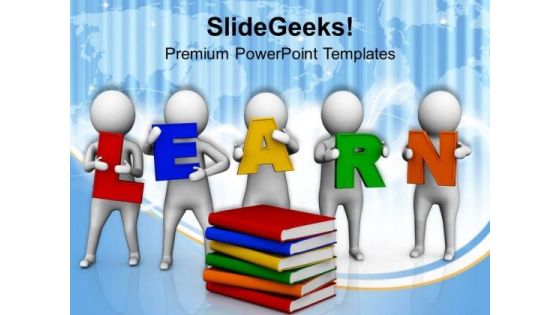 Learn Fast With Books PowerPoint Templates Ppt Backgrounds For Slides 0713