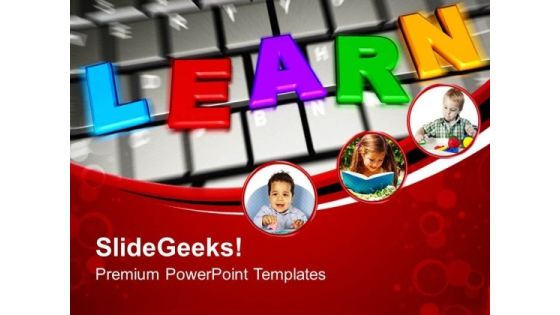 Learn On Keyboard E Learning Concept Internet PowerPoint Templates Ppt Backgrounds For Slides 1212 Learn On Keyboard E Learning Concept Internet PowerPoint Templates Ppt Backgrounds For Slides 1212