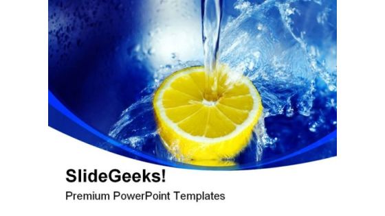 Lemon Splashing In Water Health PowerPoint Templates And PowerPoint Backgrounds 0211 Lemon Splashing In Water Health PowerPoint Templates And PowerPoint Backgrounds 0211