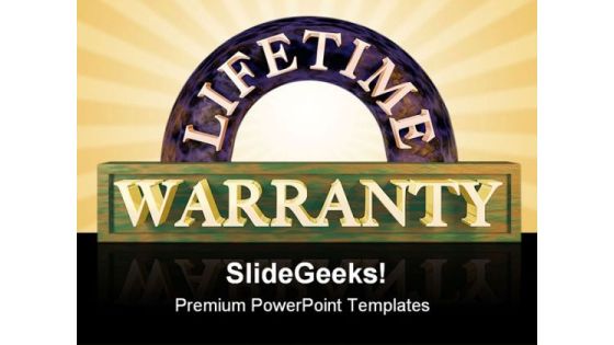 Life Time Warranty Future PowerPoint Backgrounds And Templates 1210